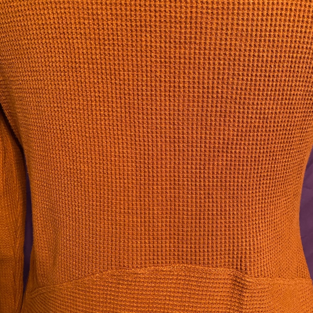 Maeve by Anthropologie Terracotta Handkerchief Hem Henley. Size XS. - Picture 7 of 9